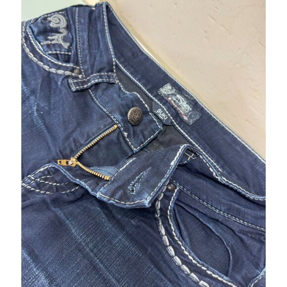 Silver Suki Jeans Women's 29X30 Bootcut Flare Leg Dark Wash Stretch Y2K - Picture 3 of 12